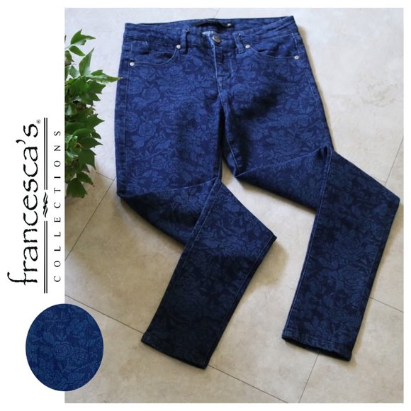 Harper Denim - 3/$15 Harper Floral Print Skinny Blue Jeans Size 26